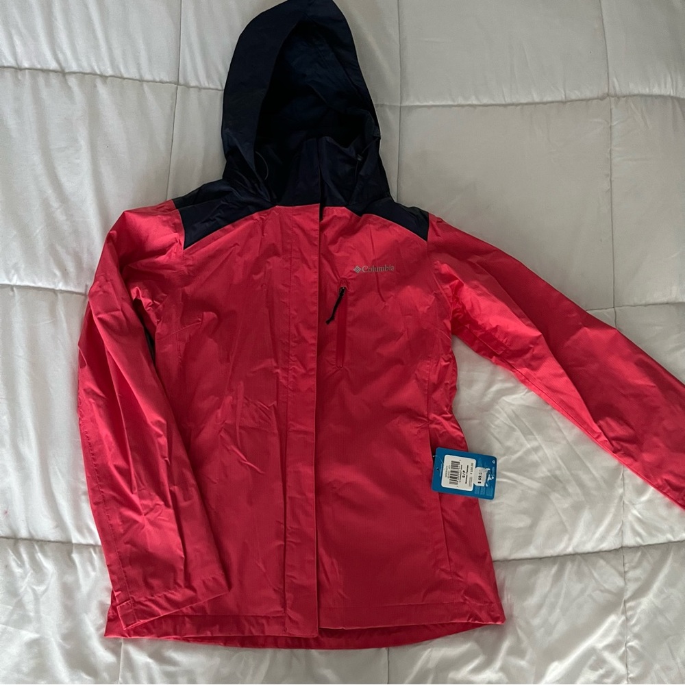 Columbia pink waterproof jacket/coat